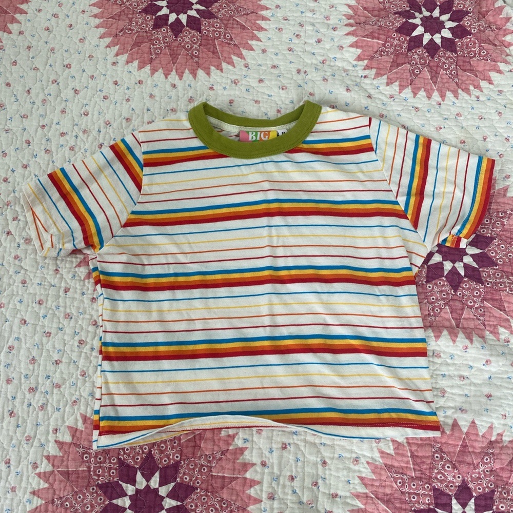 Big bud press stripe crop top